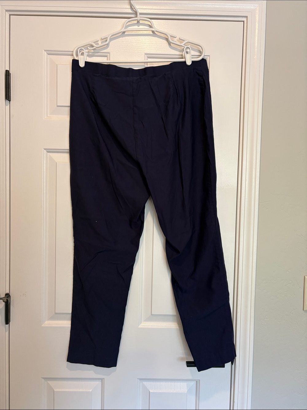 Navy Straight-Leg Dress Pants, elastic waist 2xl women’s - Picture 2 of 6